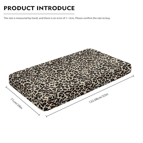 Image of Brown Leopard Baby Crib Sheets for Boys Girls Animal Print Fitted Crib Sheet for Standard Crib and Toddler Mattress Animal Skin Baby Mattress Sheets Toddler Bed Sheet 52x28x8 in