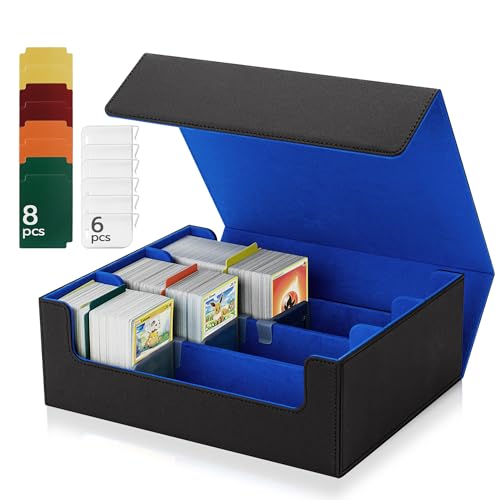 Tolesum Boîte De Rangement Pour MTG, Trading Card Storage Box Contenir 800 Nouveau Cartes Sans Pochette, Magnetic Deck Box Pour TCG Magic/Commander/TCG/Cartes - Noir Et Rouge | Votre Wishlist Sur