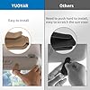 Yuoyar 2 Packs Magnetic Sunglass Holder for Car Visor - Universal Sunglasses Clip for Different Size Eyeglasses - Convenient Interior Car Accessories (Beige) #2