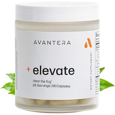 Avantera Elevate Premium Nootropic Supplement - Beat Brain Fog - Best Focus Supplements for Memory & Focus Support - Energy Without Crash - 56 Count Pills for Women & Men*