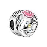 D 88 Charm Jumbo y Dumbo, Plata de Ley 925, Compatible con Pulsera Pandora