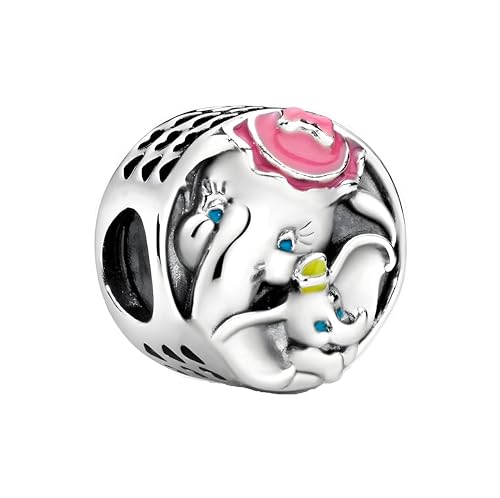 D 88 Charm Jumbo y Dumbo, Plata de Ley 925, Compatible con...