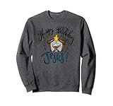 Esta alegría cristiana con el bebé Jesús en una escena de belén comparte tu fe en el saludo. Este diseño centrado en Cristo funciona para todas las denominaciones. Recordando a Cristo en Navidad. Camisa de Navidad de Navidad, pijama de Navidad de Faith Hope Love Christian Baby Jesús