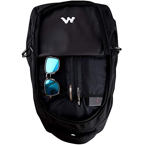 Image of Wildcraft 2 3 Compartment Laptop Backpack with Rain Cover (Black)