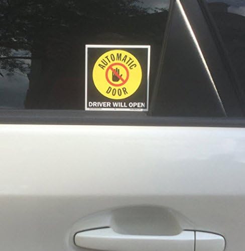 (2) Pack Automatic Door Window Warning Stickers Prevents Door Mechanism Damage