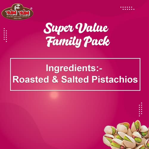 Image of YUM YUM Salted Pistachios Nut Dry Fruits Super Value Family Pack 1kg