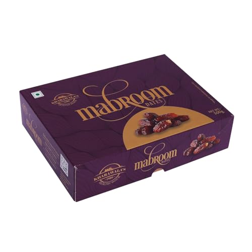 Image of KHARAWALA'S Mabroom Dates - Pack of 2 (500gm Each) | Fresh & Authentic Dates | Preservatives Free Khajoor | Naturally Sweet & Juicy | Rich Energy Snack