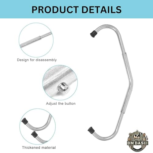 Image of DM DASII Heavy-Duty Anti-Kick Bar for Animals - Livestock & Horse Stall Guard, Durable Steel Protection, Easy Install, Prevents Kicking Injuries - Ideal for Barns, Farms & Stables