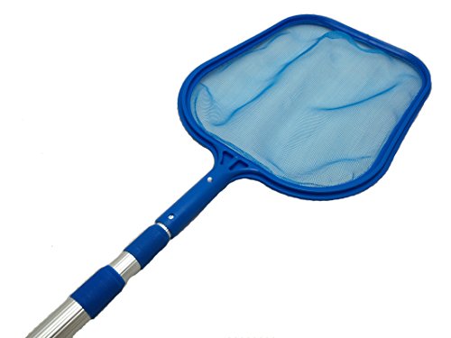 Laubkescher mit flachem Netz und Alustange 1,50m Kescher Cover