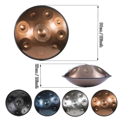 Handpan Drum 9 Notas D Menor 22 Pulgadas Negro miniatura 3