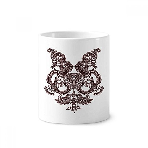 Tasse blanche en céramique plantes fleuries pour sublimer votre bureau ou salle de bain