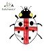 RJGOPL Adesivo per Auto  13cm x 11.1cm Funny Ladybird Design with England St Georges Flag Motif External Vinyl Car Sticker