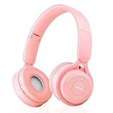 Upgraded Hybrid Noise Cancelling Headphones with Transparent Modes Wireless Bluetooth with Mic Deep Bass Soft-Earpads Hi-Fi Audio Comfortable Fit Long Playtime for Home Office Travel Over Ear Pink