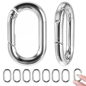 Teaaha 12 Stück Mini Ovale Karabinerhaken