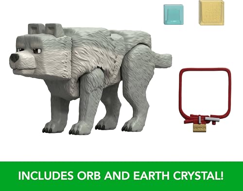 Mattel Minecraft Action Figure & Accessories Set, 3.25-inch Dennis The Wolf Posable Character Collectible Inspired by A Minecraft Movie - image 4
