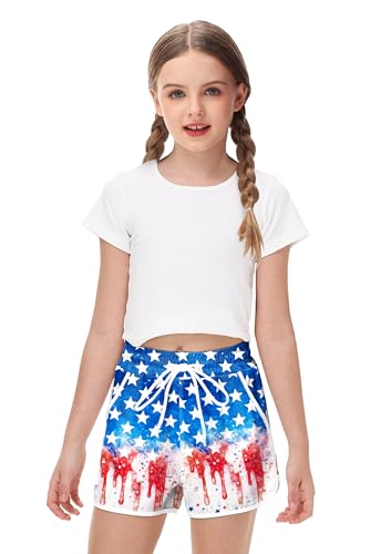 Image of Deerose Kids Hawaiian Swim Board Shorts Quick Dry Active Swim Trunk 5-14 Years
