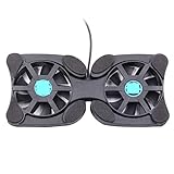  DieffematicZJ Support Ordinateur Portable Laptop Cooler Double Fans USB Port Mini Notebook Fan Cooler Cooling Pad for