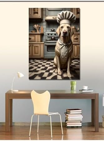 Tablo Mega Kanvas Tablo Aşçı Köpek 100 X 140 Cnvsdkey-117432-100-140 - Görsel 2