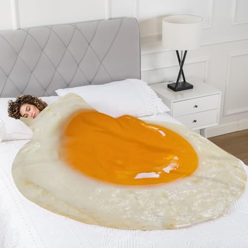 Plaid oeuf au plat grande taille couverture douce pour lit - 4