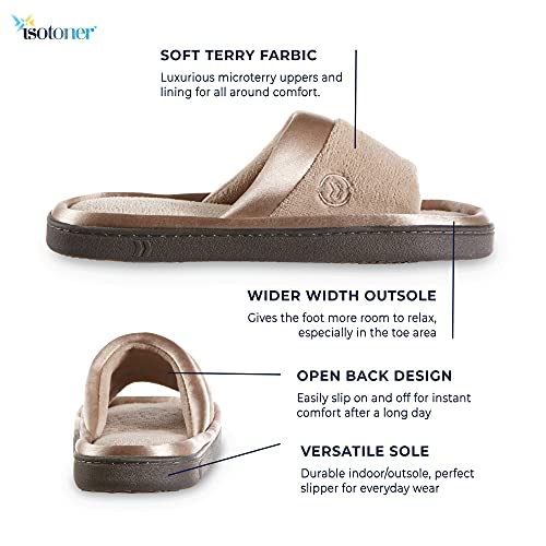 Isotoner Pantofole da donna in morbida microfibra