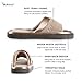 isotoner Women's Soft Microterry Wider Width Slide Slippers, with Satin Trim and Comfort Footbed, White, 8.5-9 Wide