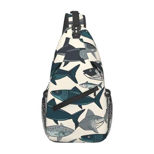 Bolso cruzado para pecho unisex negro liger miniatura 1