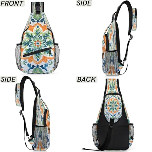 Sling Bag Unisex Mandala Estampado Crossbody para Viaje miniatura 6