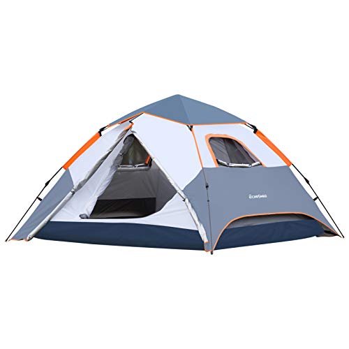 Echosmile 4 Person Pop Up Tent, Waterproof Camping Tent For Family, Easy Setup For Camping Hiking And Outdoor, Portable Tent With Carry Bag, For 3 Seasons #TOP1