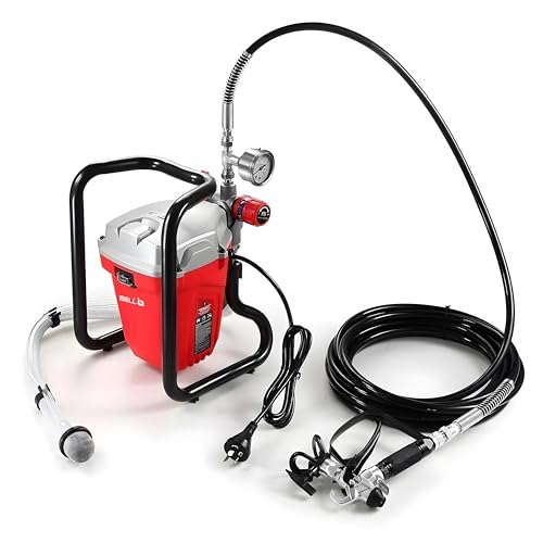 iBELL APS1170 Airless Paint Sprayer Machine with Powerful 650W Motor, Max Pressure 20.7MPa/3000psi, 1.1L/Min Flow Rate and 7.6M High Pressure Hose (Mu
