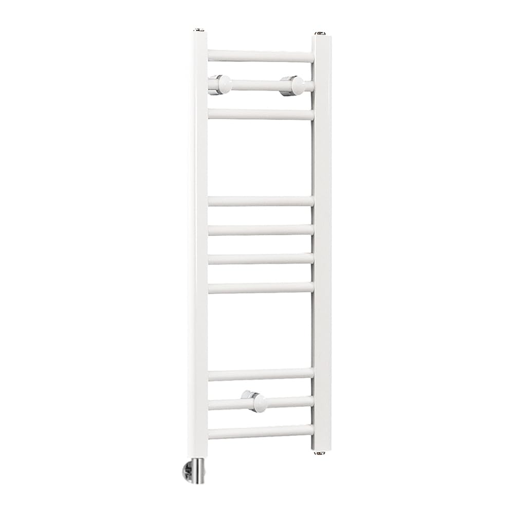 Milano Ive 200W White Straight Bar Electric Heated Towel Rail Cable Cover - 800mm x 300mm