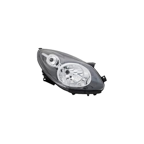 Repiauto Phare avant droit H4 noir compatible avec Renault Twingo 2 phase 1 2007-2011