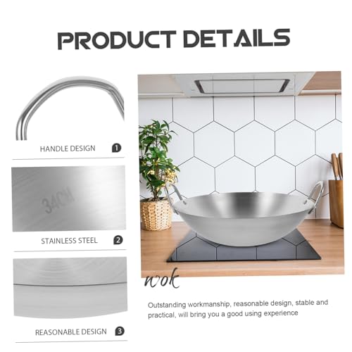 Wok para freír y saltear, apto para cocina de inducción miniatura 4