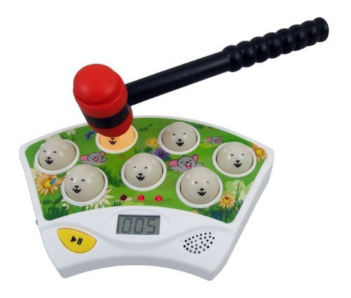 Liberty Imports Classic Mole Whacking Reflex Electronic Arcade Game - Kids Educational Musical