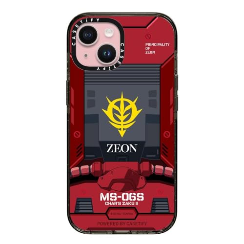 CASETiFY MagSafe ΉCpNgiPhone 15P[X [MILKi (4x MIL-STD-810G) / 2.5m̗NA / Gundam Co-Lab] - NA ubN - MS-06S Char's Za