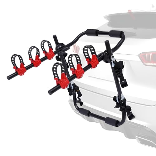 Racks Para Autos, Outdoors BYCRAY 3 Deluxe Porta Bicicleta Auto, Deportes Deluxe Tronco Monte 3-Bike Carrier, Tiene Capacidad para Tres Bicicletas al Mismo Tiempo, Se Adapta A La Mayoría...