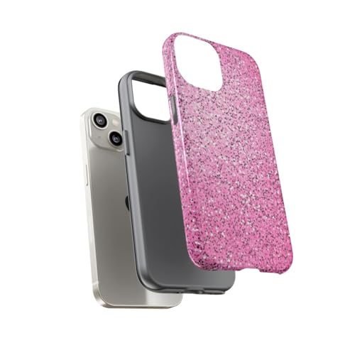 Coque rigide iPhone 14 antichoc et scintillante rose haute brillance - 3