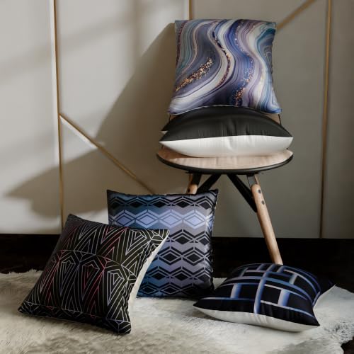 Image of Stoa Paris Cushion Cover Set of 5, Home Decor for Sofa, Bed & Living Room, Digital Printed Cushion Cover 16 Inch x 16 Inch, Soft Touch Finish, Hidden Zip Closure, Ophelia's Serenade - Ophelia