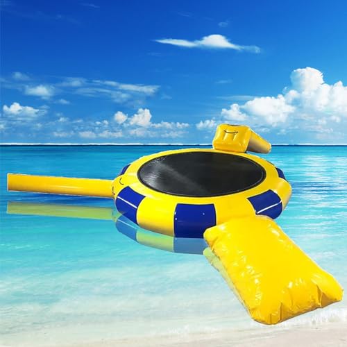 Trampolín acuático inflable de 16 pies, plataforma de buceo, parque acuático, cama elástica deslizante perfecta para fiestas en la piscina, actividades de verano, juegos acuáticos al aire libre