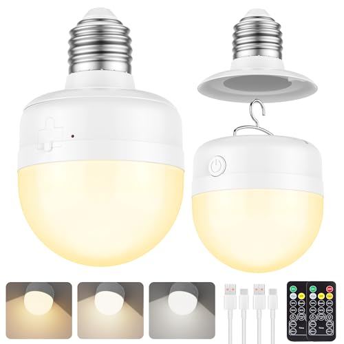 Ampoule rechargeable E27 10W idéale pour éclairer le jardin ou une tente de camping