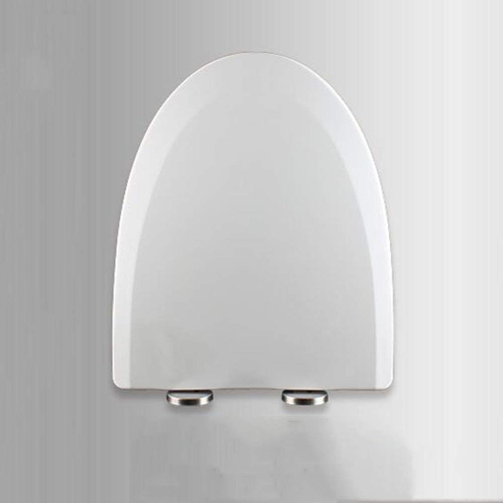White Toilet seat, Adjustable Hinge, Lightweight, Durable, Portable, User-Friendly, Compact Material, Soft, Close, Shape, Quick, Release