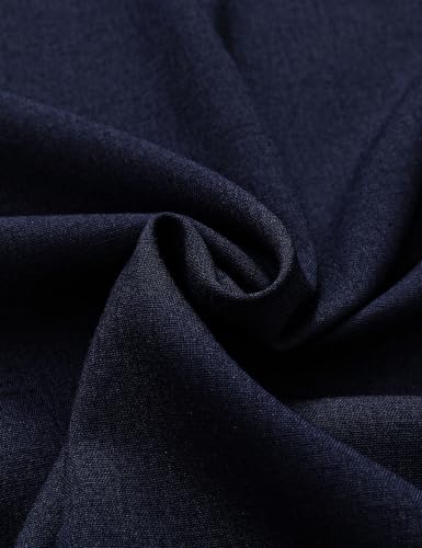 Drazivon Men's Linen Short Sleeve Button Down Casual Shirts Deep Blue 4XL - image 4