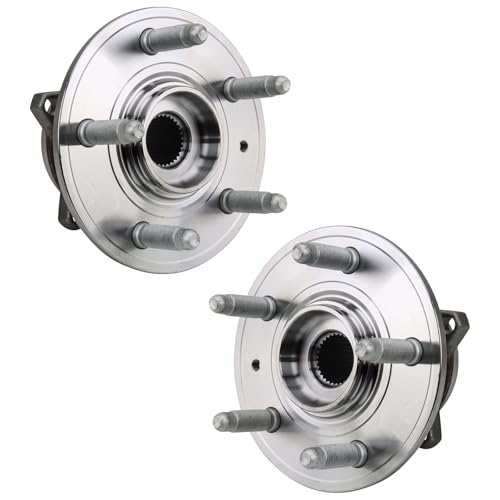 Image of TRQ Driver and Passenger Side Wheel Bearing and Hub Assembly Set 2 Piece Compatible with 2012-2021 Tesla S 2016-2021 X