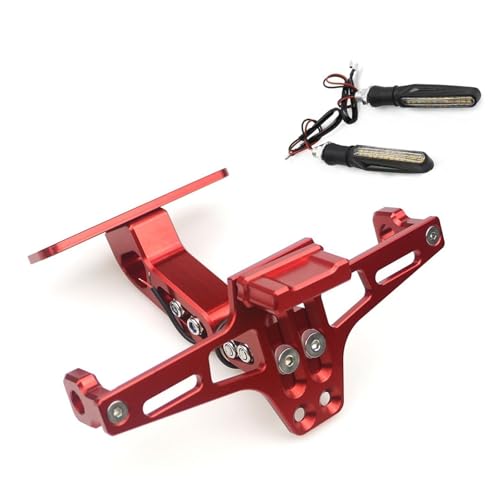 Support de Plaque d'Immatriculation Arrière Moto T-Max MT-09 Tracer Clignotants Rouge