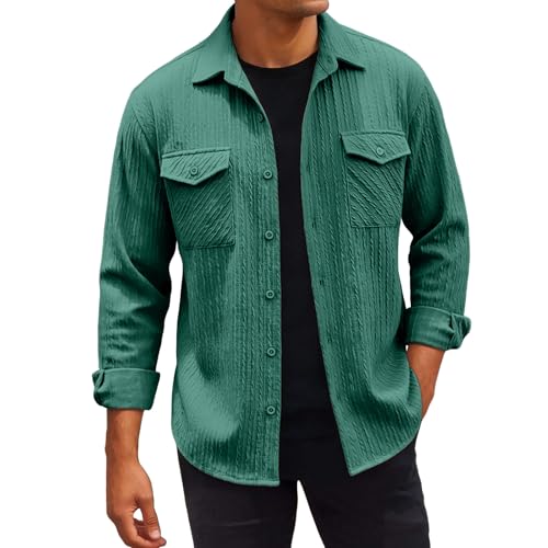 Chemise de loisirs à manches longues homme veste boutonnée mi-saison