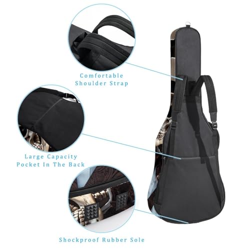 Sac guitare acoustique antichoc et imperméable motif Halloween