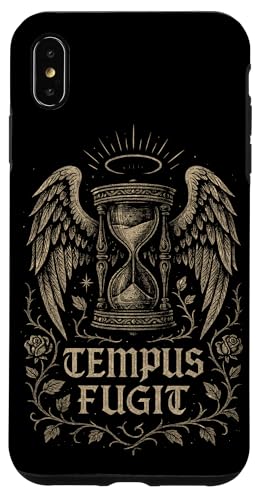 Tempus Fugit �V�g�̗� �����v ���e�� �S�V�b�N �o���b�N �X�}�z�P�[�X iPhone XS Max �p