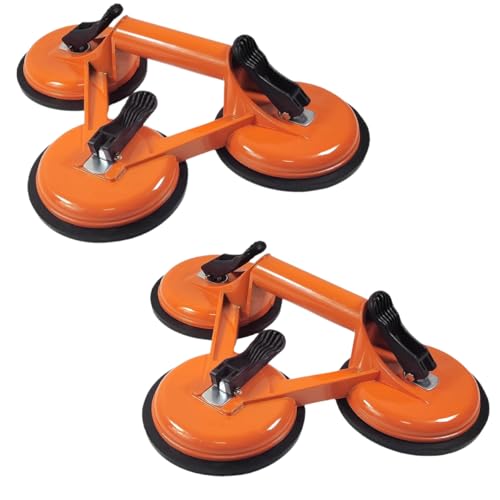 2er Set Vakuum Augnapf Glasplatte, 3-Fach Saugheber Fliesen Terrassenplatten 150 kg, Flassauger Saugheber Glasheber, Suction Cup, Vakuumheber, Saugheber Glas, Plattenheber Vakuum 2er Set Vakuum Augnapf Glasplatte, 3-Fach Saugheber Fliesen Terrassenplatten 150 kg, Flassauger Saugheber Glasheber, Suction Cup, Vakuumheber, Saugheber Glas, Plattenheber Vakuum