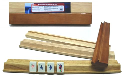 Set de 4 soportes grandes de fichas de Mah Jong 40cm miniatura 1