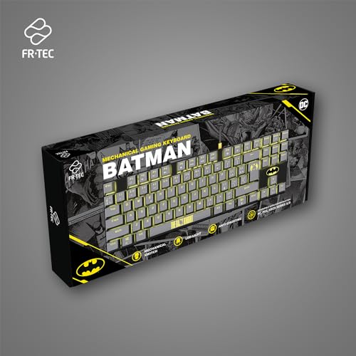 Image of FRTEC - TKL Wired Mechanical Gaming Keyboard, Batman PC Gaming Accessories Official License (Batman Keyboard)
