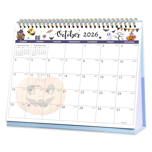 Desk Calendar 2026-2027 - 18 Months Desktop Calendar 2026-2027 July 2026 - December 2027 10 x 8.3 Standing Flip Desktop Calendars for Office Home School